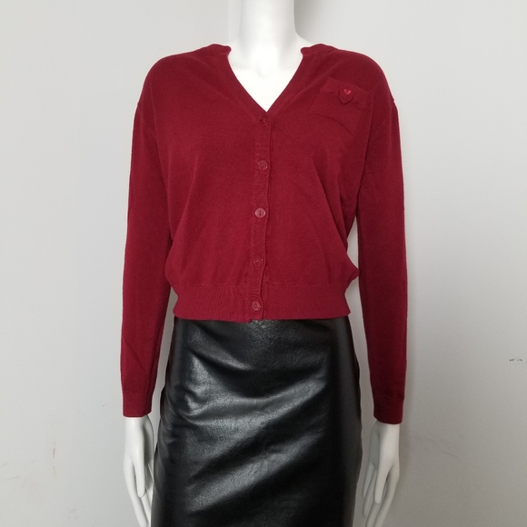 ⬇️ NEW Molly Bracken Red Cardigan XS/S - Picture 1 of 9